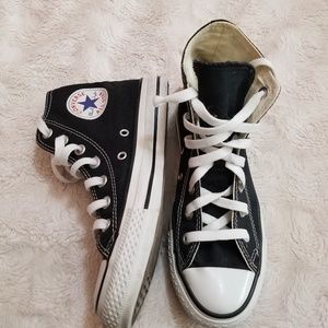 Converse All Star Black Canvas Lace Up Hi Top Shoe